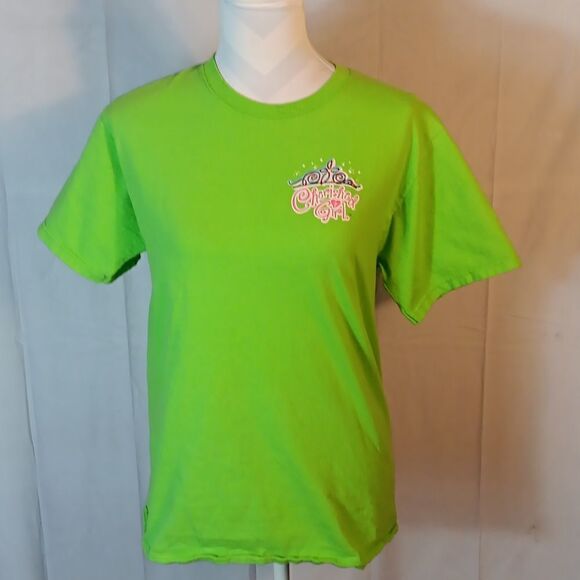 Cherished Girl Neon Green Tee - Picture 1 of 6